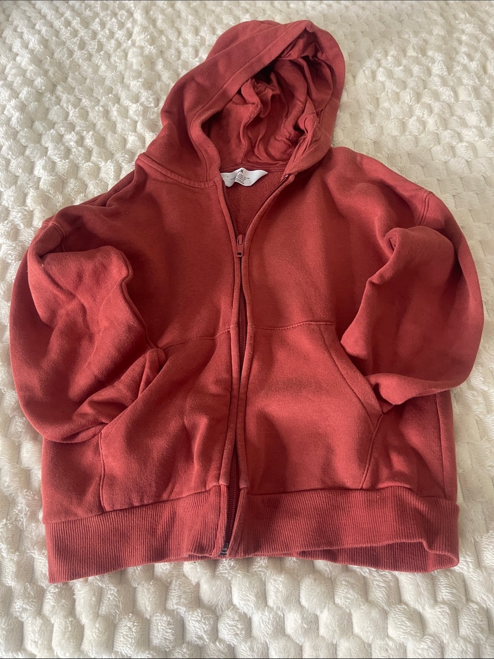 H&M Kids Rust Color Zip-Up Hoodie